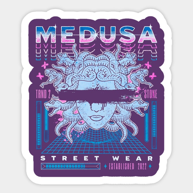 MEDUSA STREET WEAR || "Front" Sticker by Moipa